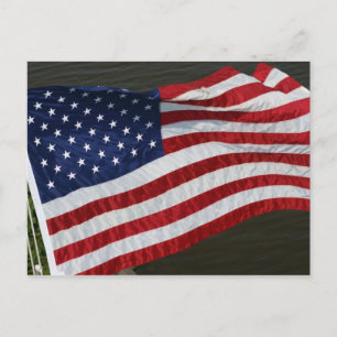Postal de bandera de Estados Unidos