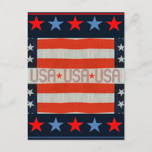 Postal de bandera de Estados Unidos
