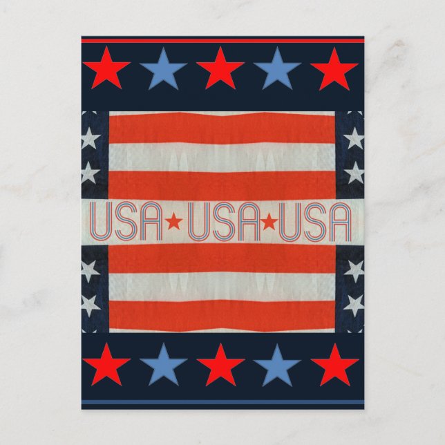 Postal de bandera de Estados Unidos (Anverso)