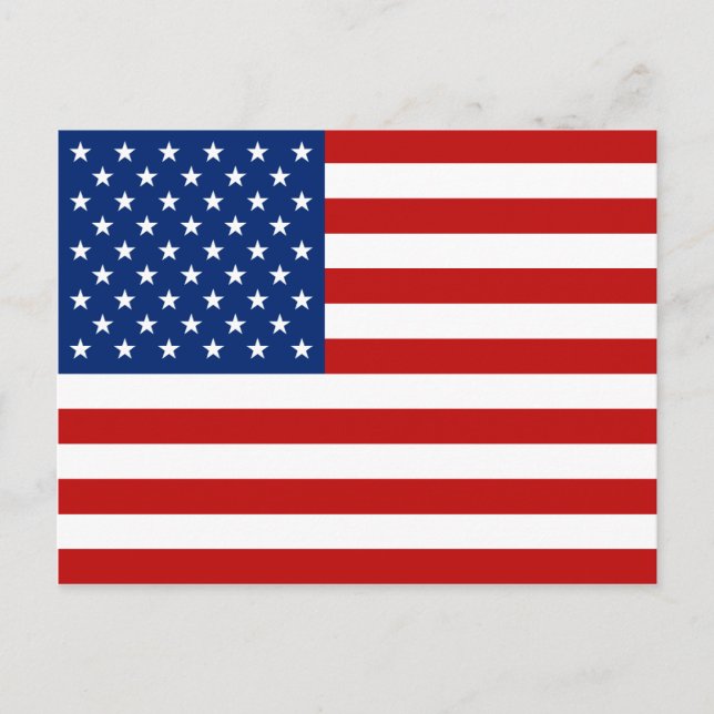 Postal de bandera de Estados Unidos (Anverso)