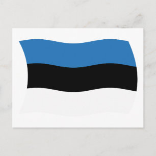 Postal de bandera de Estonia