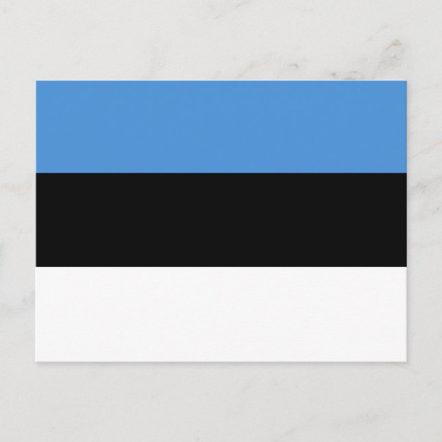 Postal de bandera de Estonia (Anverso)