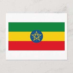 Postal de bandera de Etiopía