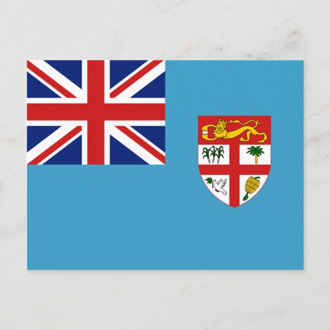 Postal de bandera de Fiji (Anverso)