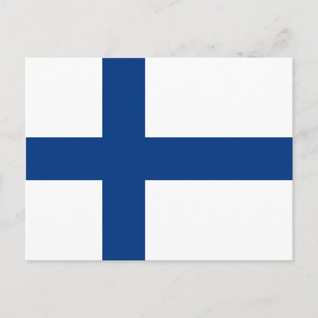 Postal de bandera de Finlandia (Anverso)