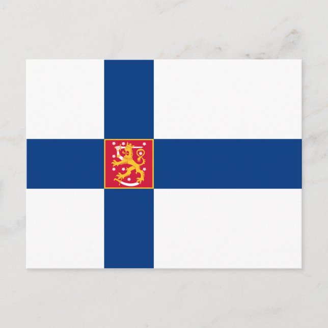 Postal de bandera de Finlandia (Anverso)