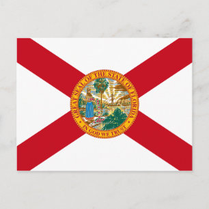 Postal de bandera de Florida