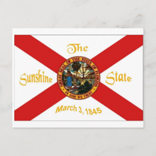 Postal de bandera de Florida