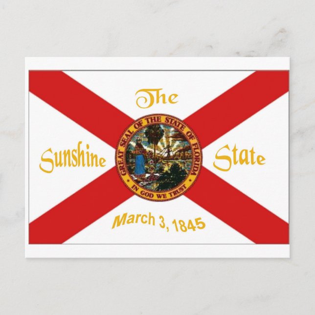 Postal de bandera de Florida (Anverso)