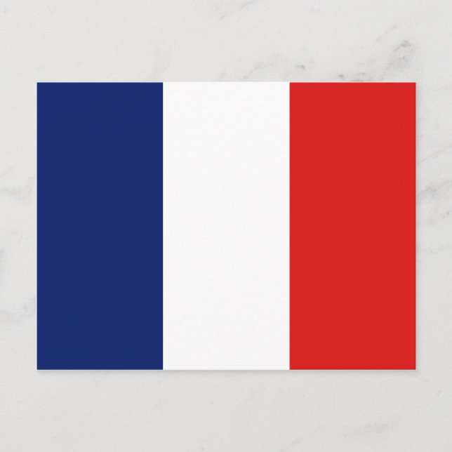 Postal de bandera de Francia (Anverso)