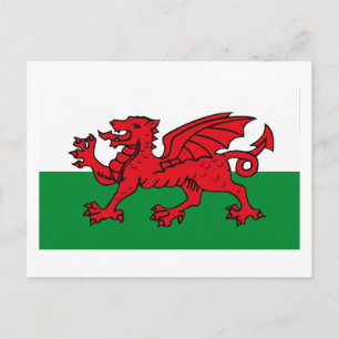 Postal de bandera de Gales