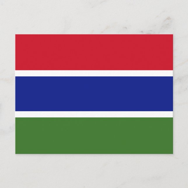Postal de bandera de Gambia (Anverso)