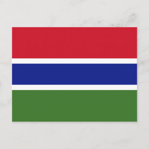 Postal de bandera de Gambia