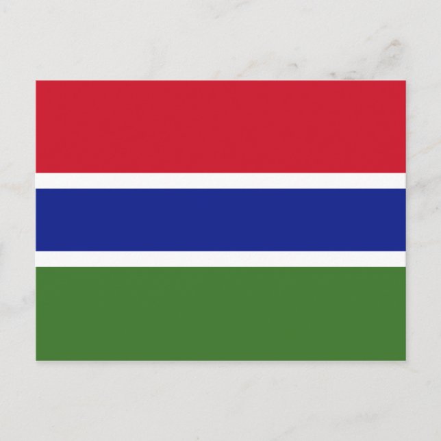 Postal de bandera de Gambia (Anverso)