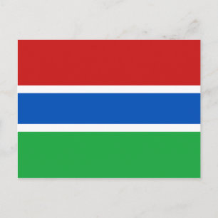 Postal de bandera de Gambia