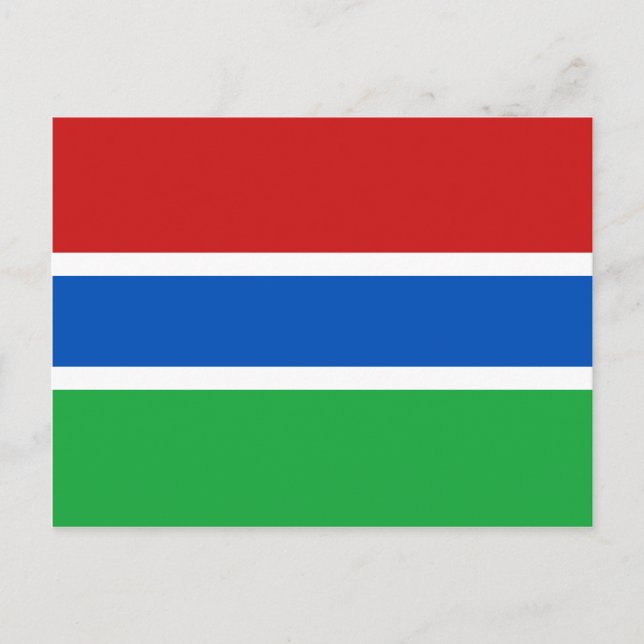 Postal de bandera de Gambia (Anverso)