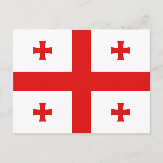 Postal de bandera de Georgia (Anverso)