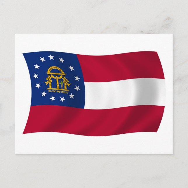 Postal de bandera de Georgia (Anverso)