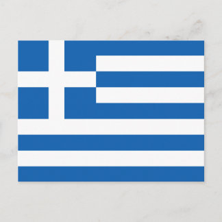 Postal de bandera de Grecia