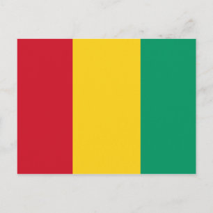 Postal de bandera de Guinea
