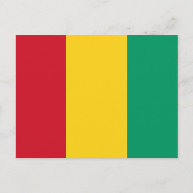 Postal de bandera de Guinea (Anverso)