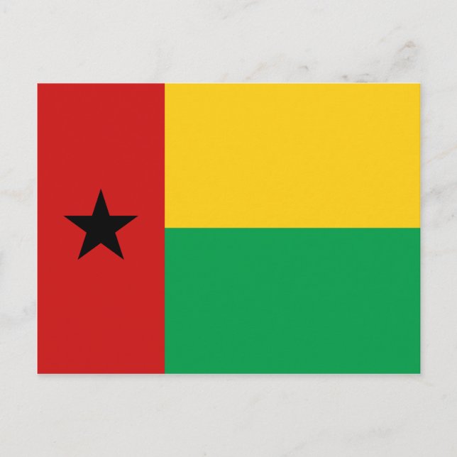 Postal de bandera de Guinea-Bissau (Anverso)