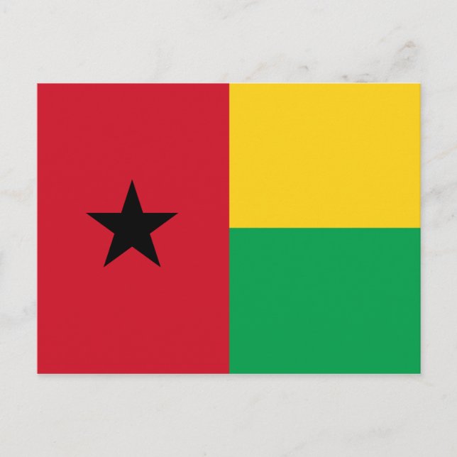 Postal de bandera de Guinea-Bissau (Anverso)