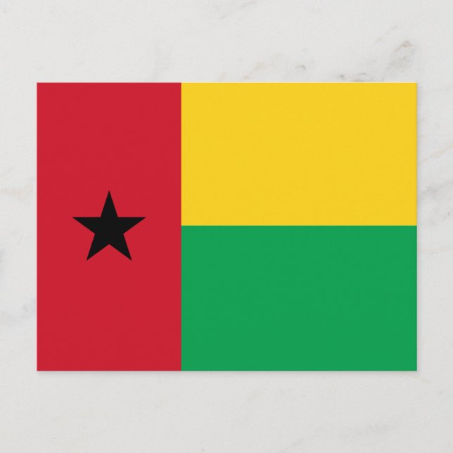 Postal de bandera de Guinea-Bissau (Anverso)