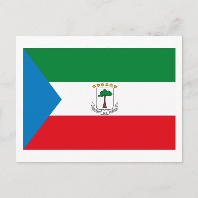 Postal de bandera de Guinea Ecuatorial (Anverso)