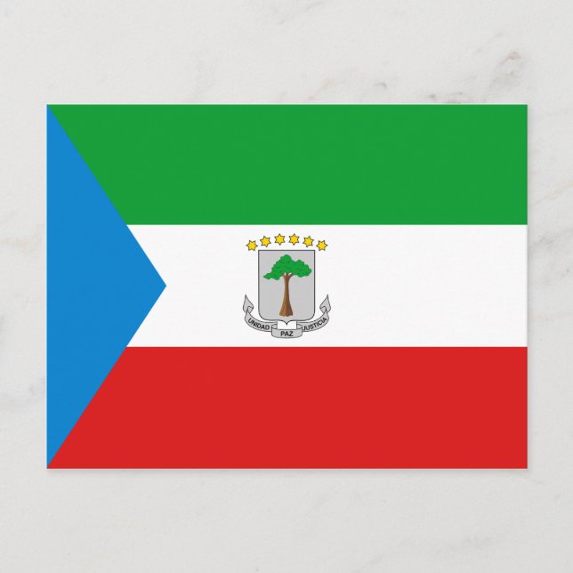 Postal de bandera de Guinea Ecuatorial (Anverso)