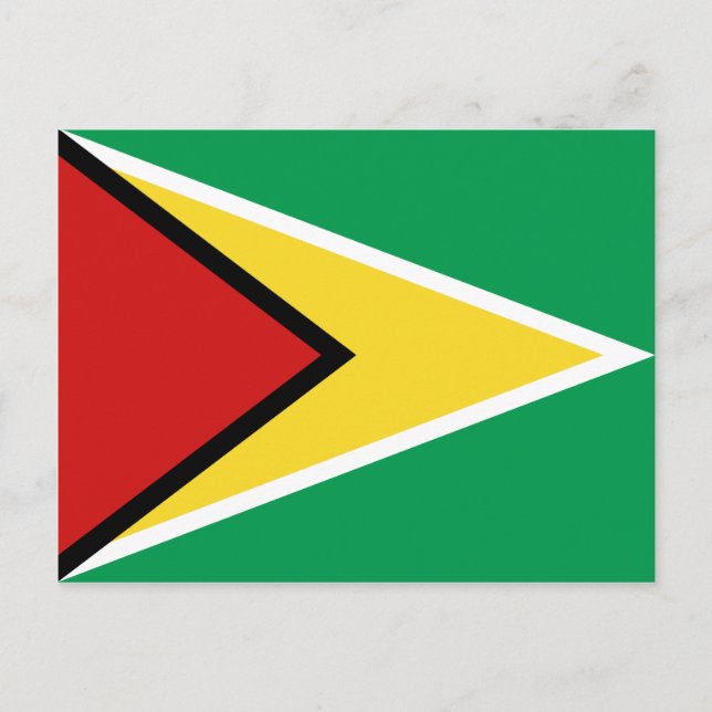Postal de bandera de Guyana (Anverso)