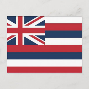 postal de bandera de Hawái