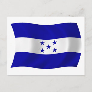 Postal de bandera de Honduras