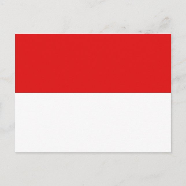 Postal de bandera de Indonesia (Anverso)