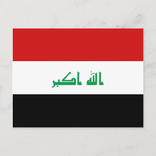 Postal de bandera de Irak