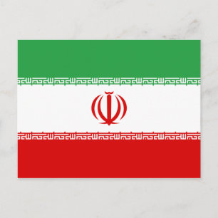 Postal de bandera de Irán