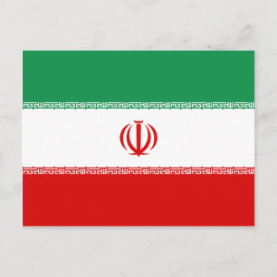 Postal de bandera de Irán