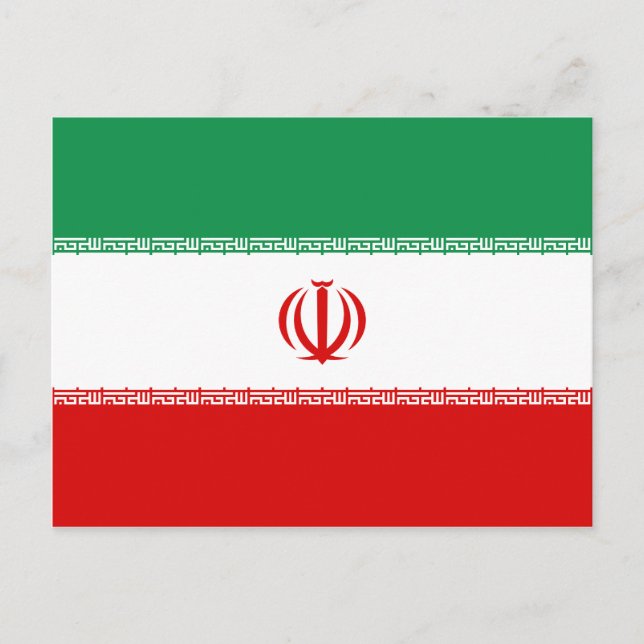 Postal de bandera de Irán (Anverso)