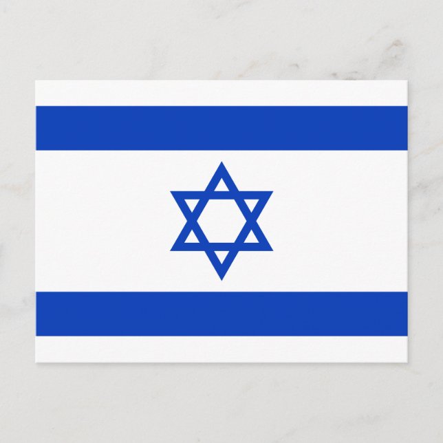 Postal de bandera de Israel (Anverso)