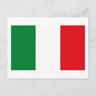 Postal de bandera de Italia