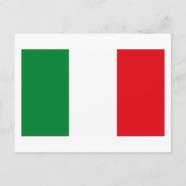 Postal de bandera de Italia (Anverso)