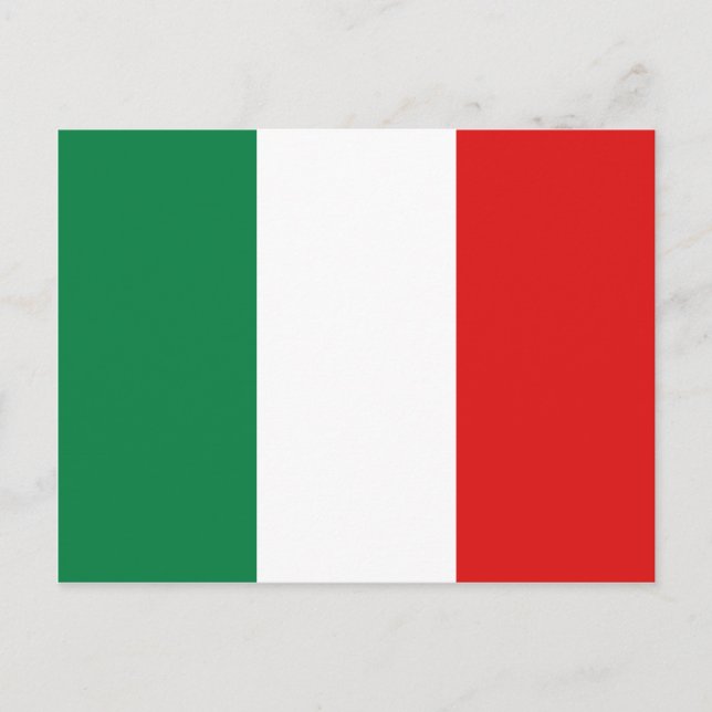 Postal de bandera de Italia (Anverso)