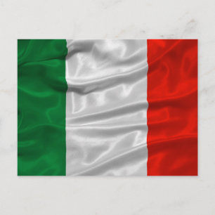 Postal de bandera de Italia
