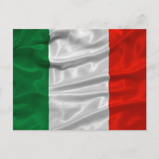 Postal de bandera de Italia