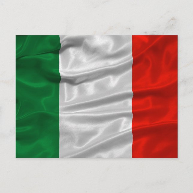 Postal de bandera de Italia (Anverso)
