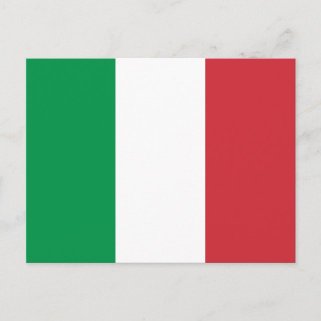 Postal de bandera de Italia (Anverso)