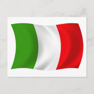 Postal de bandera de Italia