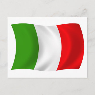 Postal de bandera de Italia