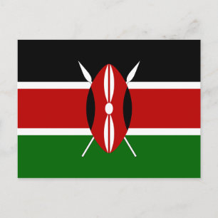 Postal de bandera de Kenia