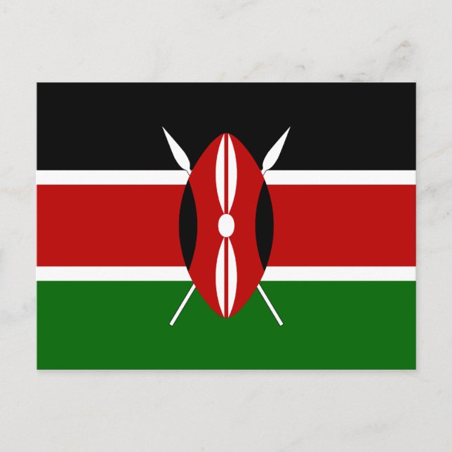 Postal de bandera de Kenia (Anverso)